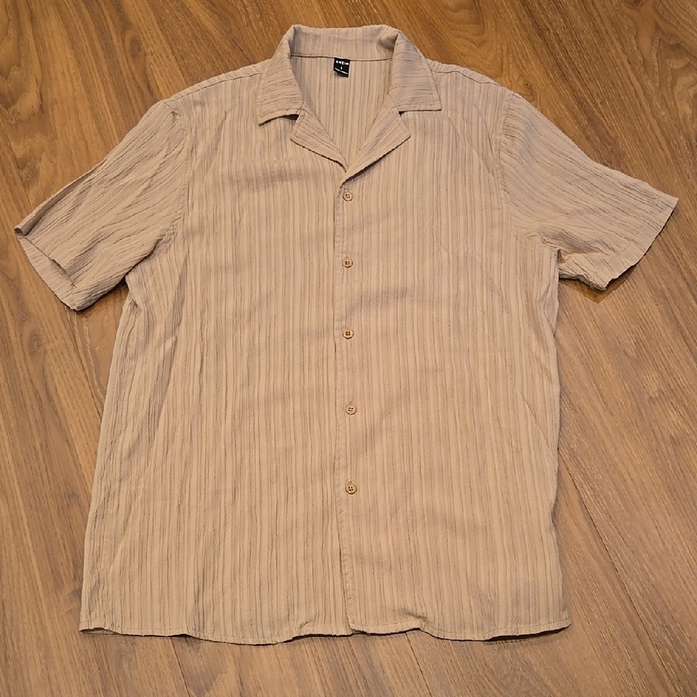 Van Heusen Cream Casual Button Down Shirt